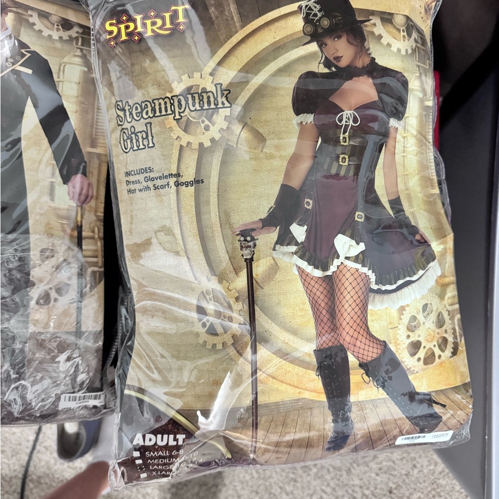 Spirit Steampunk Girl Costume - Brown, Black, Cream